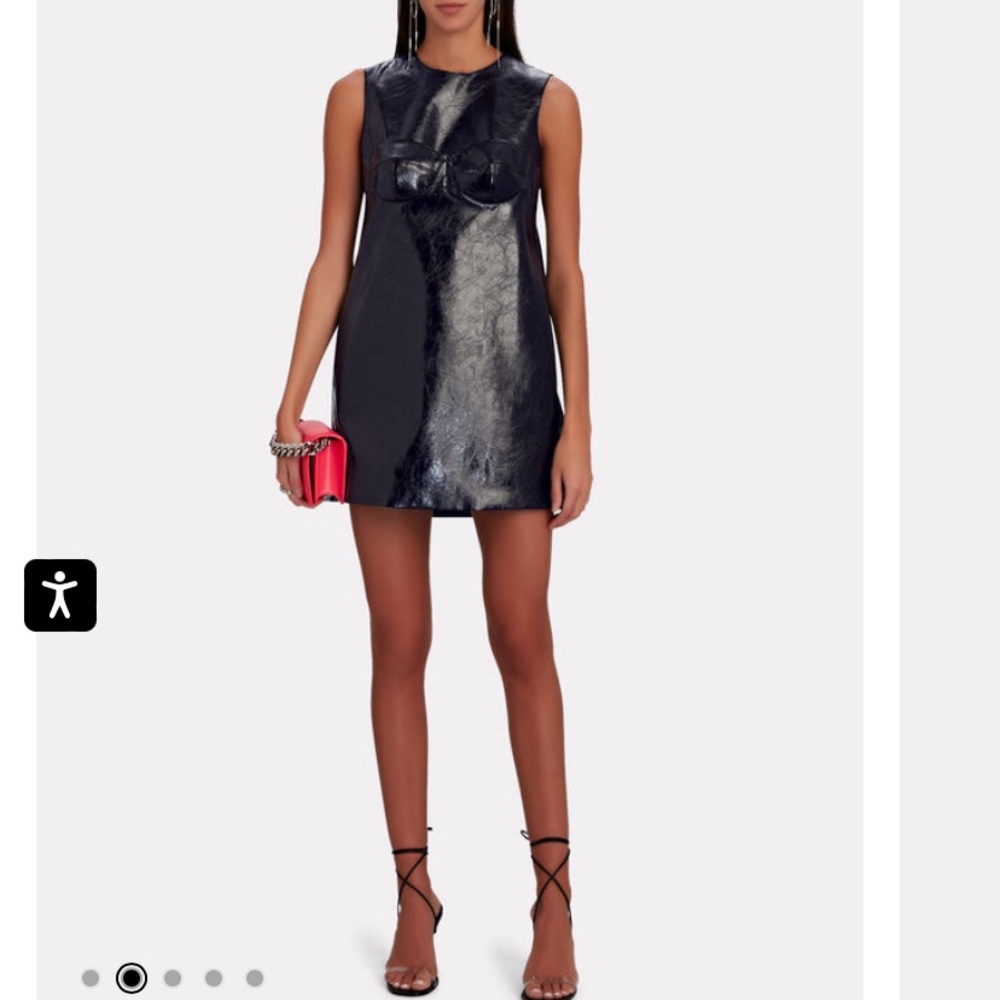 AKNVAS Storm Faux Leather Mini Dress NWT